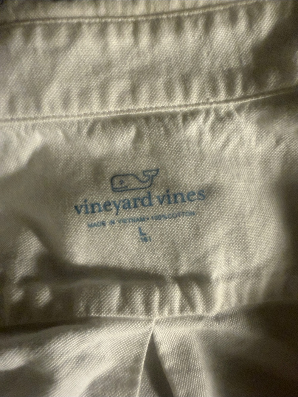 Vineyard Vines Men's White Chinos with Blue Logo